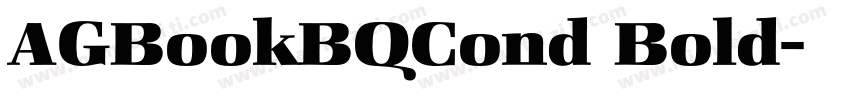 AGBookBQCond Bold字体转换